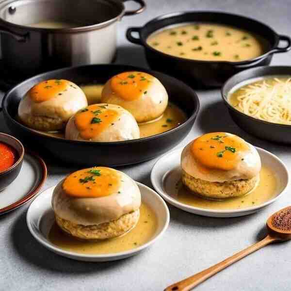 Куриный бульон с сырными бомбочками